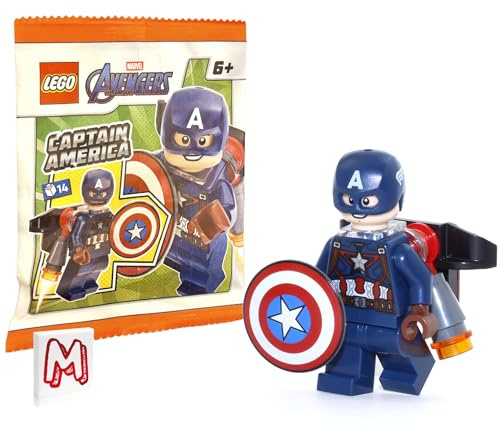 Lego Marvel Avengers Super Heroes Minifigure - Captain America (with Shield and Helmet) Limited Edition