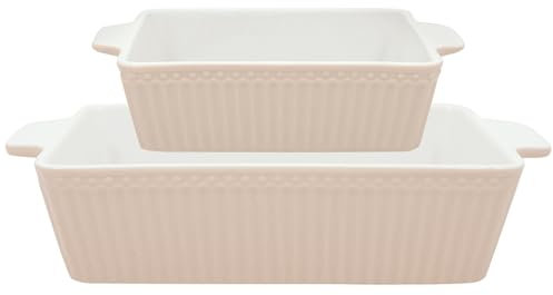 GreenGate [W2023/02] Dishes Alice Creamy Fudge rect Set of 2 small