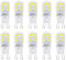 Jiotouhu LED-Leuchtmittel G9, 3 W G9 LED Lampen (entspricht 30 W Halogenlampen), G9 Leuchtmittel kaltweiß 6000 K, ohne Flackern, 360 Grad Winkel, AC 220 – 240 V, 10 Stück