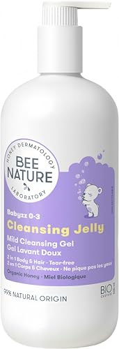 Bee Nature - 2 in 1 - Baby Duschgel - Bio-Honig - Lindert Hautausschlag - Reinigt und Spendet Feuchtigkeit - Tränenfrei - Geeignet für Neugeborene mit Trockener, Empfindlicher Haut - 500ml