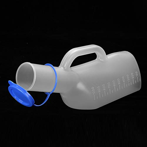 BORDSTRACT Botella de orina con cuello largo, botella de orina de 1000 ml con tapa y asa, recolección de orina de hospital, botella de orina portátil para exteriores móvil para viajes en automóvil Cam