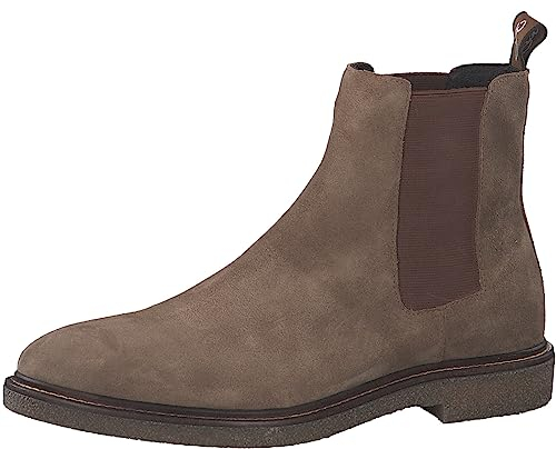 MARCO TOZZI by Guido Maria Kretschmer Stivaletti Chelsea Uomo in Pelle Scamosciata Eleganti, Marrone (Muscat), 45 EU