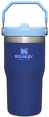 STANLEY IceFlow Stainless Steel Tumbler with Straw - Vacuum Insulated Water Bottle for Home, Office or Car - Reusable Cup with Straw Leakproof Flip - Cold for 12 Hours or Iced for 2 Days (Lapis)
