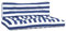 vidaXL Palettenkissen 2-TLG., Palettenauflage für Europaletten, Palettenpolster Palettensofa Outdoor Indoor, Sitzkissen Rückenkissen, Blau Weiß Gestreift Stoff