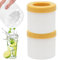 TAIZER Eiswürfelbehälter Silikon - 2PCS Eiswürfelform Silikon Eiswürfelbereiter Becher Eiskübel Eiswürfelformen
