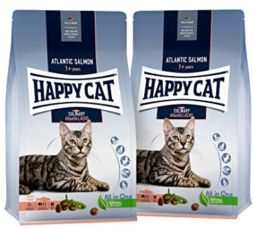 Happy Cat - Culinary Adult Atlantik Lachs M - 2x10 kg + Meat in Sauce Atlantik Lachs Pouch 85 g