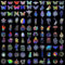 AFUNTA holografische Aufkleber, schillernd, Schmetterlings-Aufkleber, wasserdicht, Pflanzen-Blumen-Aufkleber, Harz, Glitzer-Aufkleber für Wasserflaschen, Laptop, Scrapbook, Tagebuch, 200 Stück
