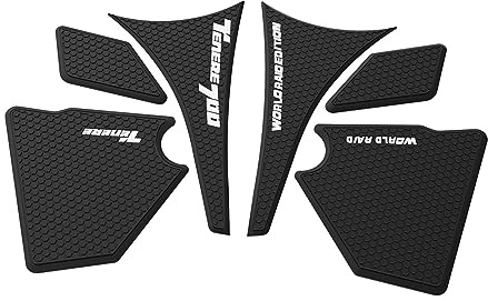 UPIKIT Tankpads, weiche Gummi-Aufkleber, Seitenpolster, Gas-Kraftstoff-Griffaufkleber für Yamaha Tenere 700 World Raid 2022 2023 (Farbe : 3)