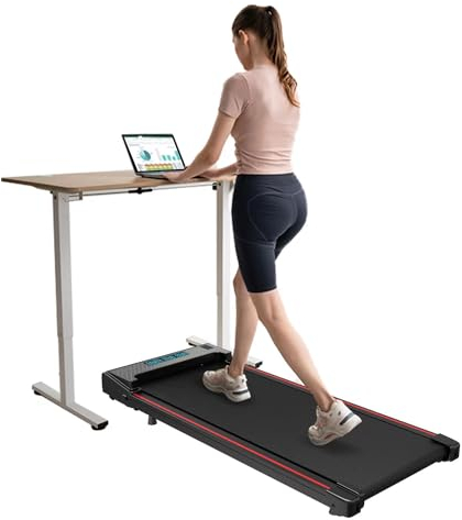 CITYSPORTS Laufband für zuhause | Elektrisches Walking Pad 1-6KM/H, 440Watt Motor, Schreibtisch Laufband für zuhause mit Fernsteuerung & LED Display Bildschirm (Black)