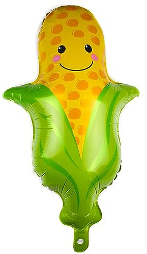 Folienballon Food, Maiskolben Design, ca. 48 * 70,5 cm, Ideal für Kindergeburtstage, Themenpartys, Sommerfeste, Grillpartys und Erntedankfeste