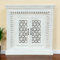 Sideboard Rena Indische Kommode aus Mangoholz mit aufwendiger Schnitzerei Orientale Einrichtung Weiß Whitewash 100 cm
