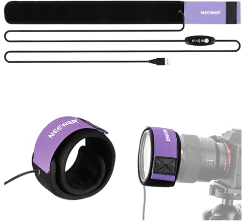 NEEWER USB 400mm Objektivwärmer mit FPC, schnelle, gleichmäßige Heiztechnik für DSLR Kameraobjektiv Teleskop Astrofotografie, 3 Temperaturstufen, verhindert Überspannung/Tau/Nebel/Kondensation, HW-29
