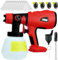 Pulverizador de Pintura Eléctrico sin Cable para Milwaukee 18v con Depósito de 1000 ml, 3 Modos de pulverización, 4 boquillas de latón Pistola pulverizadora Manual para casa (Pilas no Incluidas)