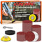 KONGMING Schleifpapier 50mm klett 100 Stück Körnung 40 Schleifscheiben 50mm klett Schleifaufsatz für Akkuschrauber