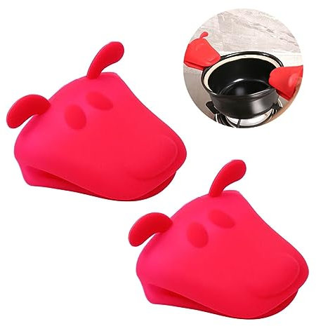 2 Stücke Tierform Silikon Ofenhandschuhe Hitzebeständig Nicht-verbrühend Küche Handschuh Set
