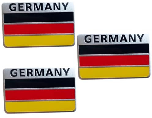 OSALADI 3stücke Deutschland Flaggen Auto Aufkleber Kreative Deko Für Fahrzeuge Leicht Anzubringen Wetterbeständig Und Farbintensiv