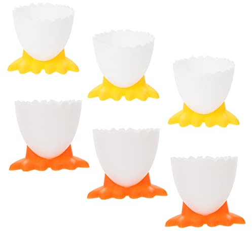 Milisten 6 Piezas Soporte para huevera Utensilios para Servir mostrada Puesto de pequeños Puesto de Adorable Bandeja de vajilla Bandeja de Almacenamiento envase bebé