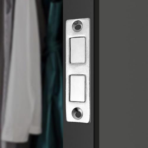 Magnetic Cabinet Catches Door Stops,with Screw for Closet Cupboard Furniture Invisible Magnetic Bead Cabinet Suction 2.56 * 0.63 in