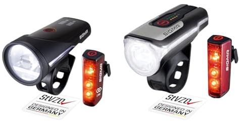 SIGMA SPORT - Aura 100 / Blaze LINK Set | Fahrradbeleuchtung vorne und hinten & - LED Fahrradlicht Set Aura 80 und Blaze