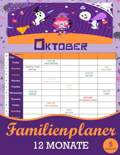 2024 FamilienPlaner - 12 Monate: Mit diesem Wochen- und Monatsplaner für Familien koordinieren Sie die Aktivitäten Ihrer Familie mit diesem benutzerfreundlichen Wochen- und Monatsplan