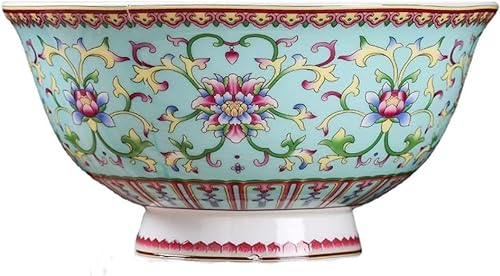 Bol en céramique, bol ramen Bol en Céramique* Bol de Riz en Porcelaine de Style Palais Ancien Chinois, Bol à Porridge, Bol à Soupe 15,6 cm 6,14 pouces Bol haut en porcelaine d'os Nouvelle vaisselle de