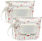2 Pack Small Size Portable Wet Wipe Pouch Container (7’’ x 5.4’’), Reusable & Refillable Baby Wipes Case Holder, Eco Friendly Handy Travel Diaper Wipes Carrying Dispenser (Heart & Cat)