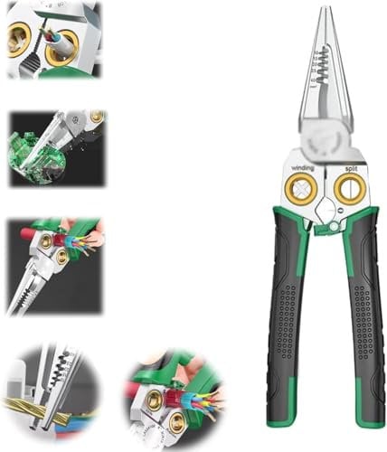 7 in 1 Multi-Function Wire Stripping Pliers, Wire Strippers with Electricity Measurement Function, Professional Wire Stripping Tool Electrical Pliers for Stripping Cutting Crimping