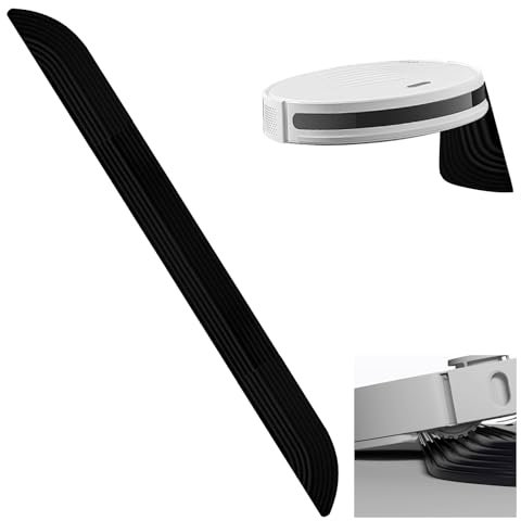 Türschwellenrampe Saugroboter Rampe Türschwelle für Saugroboter,Silikon Schwellenrampe für Alle Staubsaugroboter Zubehör,Robuste Konstruktion und Einfache Handhabung (Schwarz, 69cm)