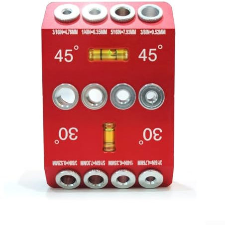 Angle Drill Hole Guide Jig, 30 45 90 Degrees, Sturdy Aluminum Alloy, Cable Railing Installation (C)