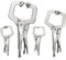 4Pcs C Clamp Locking, 2Pcs 6 inch, 9 inch, 11 inch Heavy Duty Welding Clamps Pliers Set Vise Grip Clamps with Swivel Pad for Electrician Maintenance, Wood Working, Welding Craftsmen Home Workshop Farm