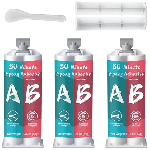 WAN2TLK Pegamento Epoxi 2 Componentes de 30 minutos, 150 ml, Adhesivo Epoxi Resistente y Transparente, para Reparar Cerámica, Madera, Metal, Baldosas, Plástico