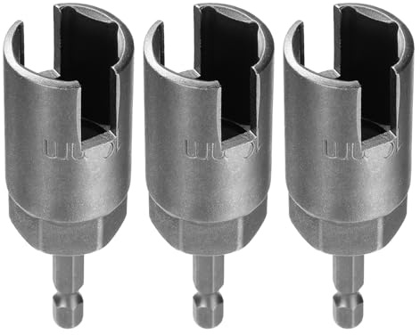 QUARKZMAN 3 Stück H19 Flügelmutter-Schraubendreher CR-V Stahl | 19mm metrische 6-Punkt-Buchse, Power Deep Slot Flügelmutter Bohrer Bit, 1/4 Sechskantschaft