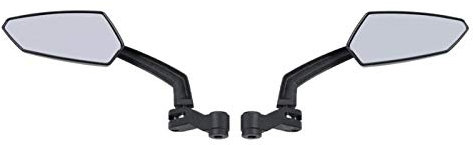 Rynplex Motorrad 8mm 10mm abgewinkelter Rückspiegel, for Harley, Touring Scooter Chopper Cruiser Verstellbare Motorradspiegel