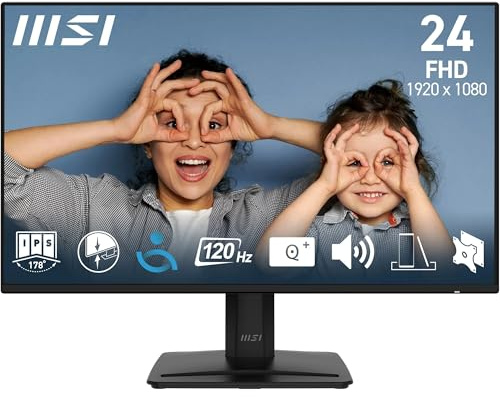 MSI PRO MP242A E2 Black, 23.8 (60.5cm), IPS, 1920x1080 (FHD), 120Hz, 4ms, HDMI D-Sub 2 (9S6-3PD1CT-001)