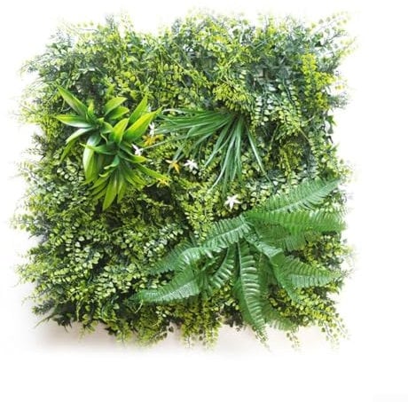 Honseadek Pannelli da parete sostenibili con fiori sintetici, ambienti interni ed esterni, pannelli da parete in erba artificiale, recinzione per la privacy del verde (C)