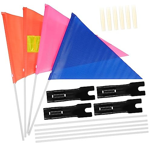 Milisten Fahnenmast Befestigungsstange Für Fahrradflagge Inklusive Flaggenfixierer Und Fahrradflaggenstange Geeignet Als Flaggenhalter Sicherheitsflagge Für Kinderfahrräder Tragbares