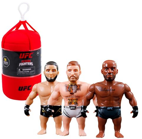 UFC Punching Bag Figur 7,5 cm + Überraschungskämpf-Set, mit Zubehör und Käfigboden, ab 8 Jahren, Bizak (64119015)
