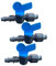Lot de 3 connecteurs d'irrigation goutte à goutte pour robinet à boisseau sphérique 16 mm avec système de verrouillage à écrou pour système d'arrosage Noir PE