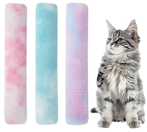 YAZWUR Lot de 3 Jouets pour Chat à la Cataire, Coussin en Valériane et Peluche Douce, Accessoire Apaisant et Amusant pour Animaux
