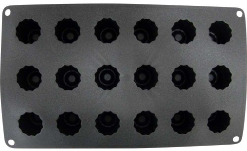patisse 19607 Moule à Mini Cannèles Bordelais 18 Cavités Platine Noir Paillette 30 x 17,5 cm