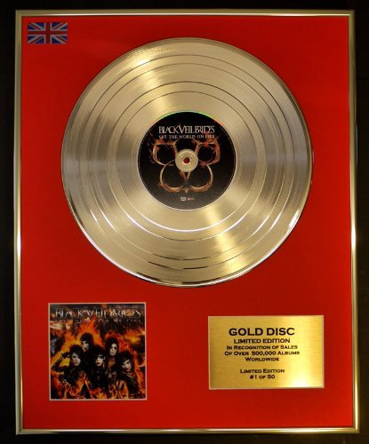 Everythingcollectible Black Veil Brides/Limitierte Edition Goldene Schallplatte/Record/Set The World ON FIRE