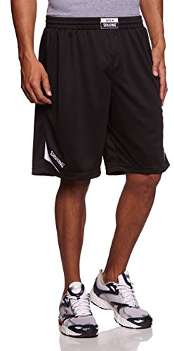 Spalding Herren Attack Shorts, Schwarz/Weiß, XXXS