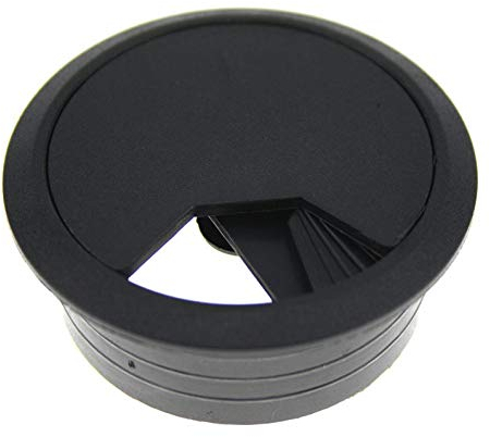Kunststoff Kabeldurchlass Kabeldurchführung Kabelführung Kabeldose ø 60mm (Schwarz)