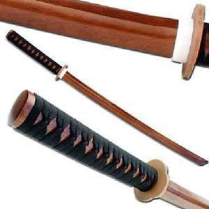 Playwell Artes Marciales Madera Bokken con Cuerda Manija - Rojo Roble