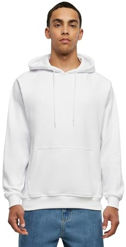 Urban Classics Herren Kapuzenpullover Blank Hoody, klassischer Hoodie für Männer, Loose Fit, M, White