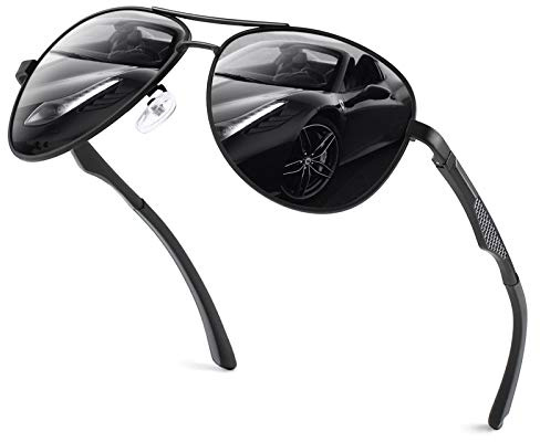 GQUEEN Classic Pilot Polarized Sunglasses Men Women Retro Shades UV400 MOS1