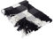 DII Plaid 100% Coton Buffalo Check pour intérieur/extérieur, Camping, Barbecue, Plage, Quotidien, 127 x 152 cm, Noir et Blanc