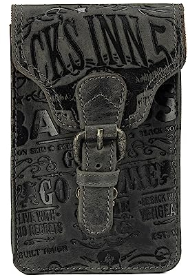 Jack's Inn 54 Black Bourbon - Pearl Gürteltasche für Flachmann und/oder Smartphones schwarz