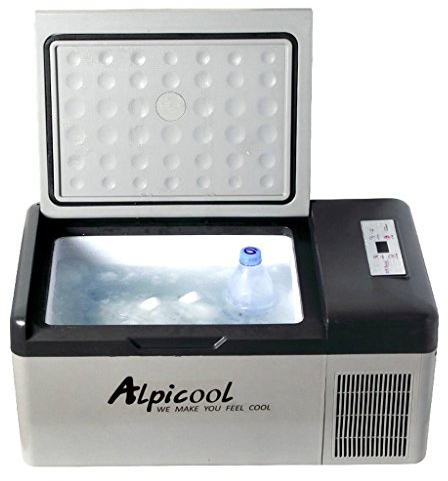 LJ Congelador de refrigerador portátil del compresor del coche de 15 litros, 12 V / 24 V