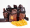 Horsecode Putztasche mit Inhalt 10-teilig braun